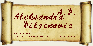 Aleksandra Miljenović vizit kartica